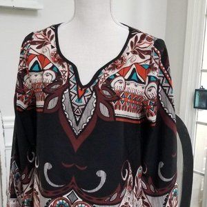 fab'rik Multicolor Long Sleeve Top Size Small